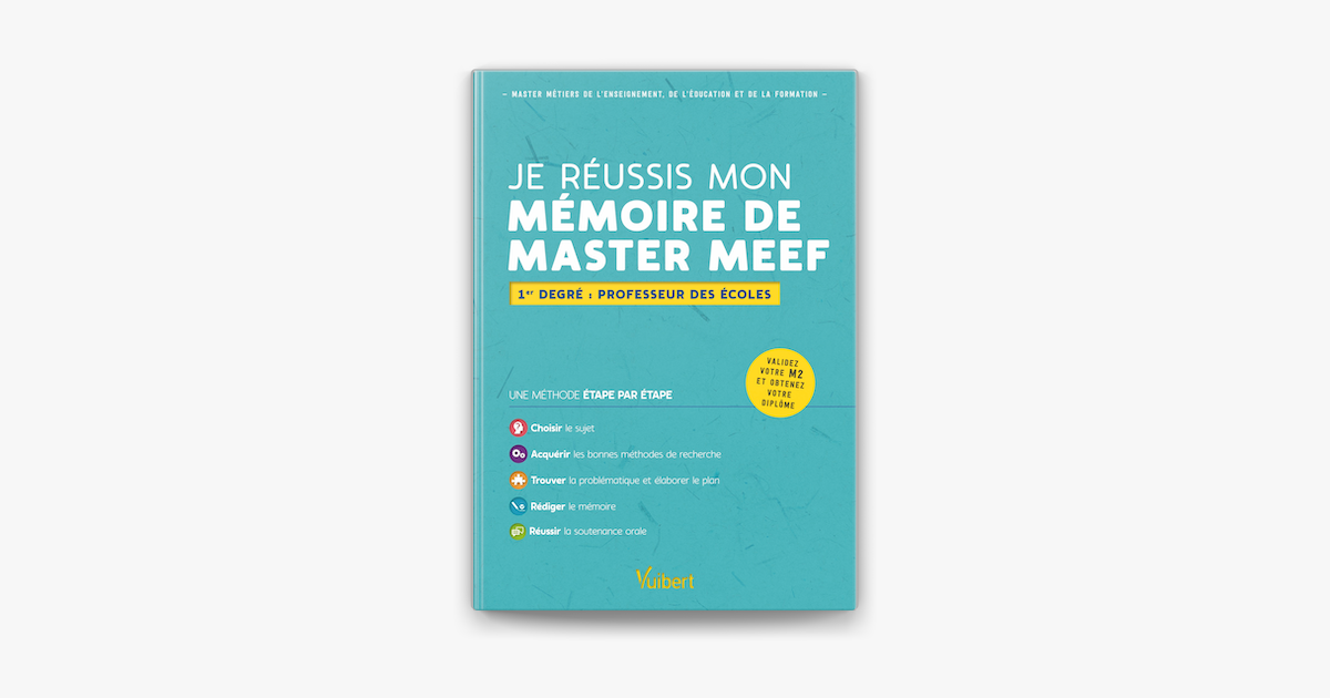 Je R Ussis Mon M Moire De Master Meef Er Degr Professeur Des