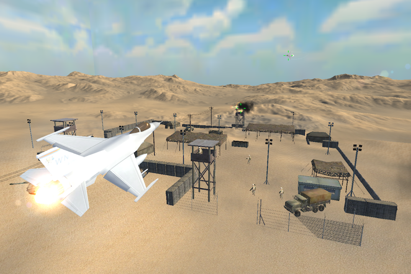 fighter plane desert combat