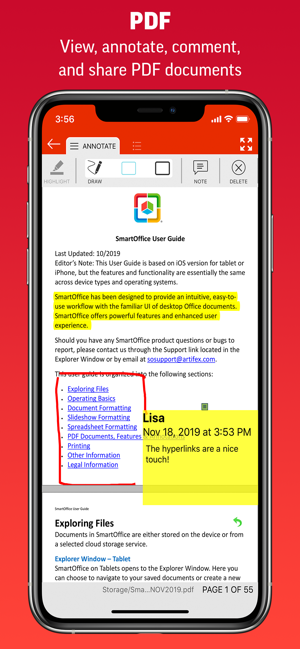 ‎SmartOffice - Document Editing Screenshot