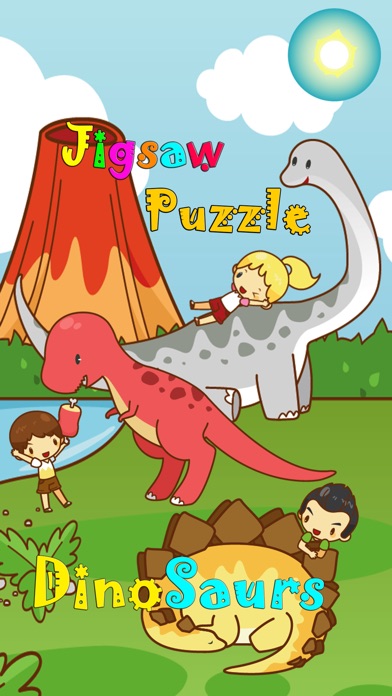 恐龙世界 动画片 卡通拼图 宝宝 谜题 自由 婴儿游戏