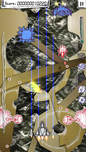 ‎Shock-X. - Space shooter wars paper Screenshot