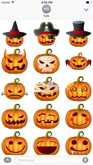 Pumpkin Halloween Emoji Sticker #2 Screenshot