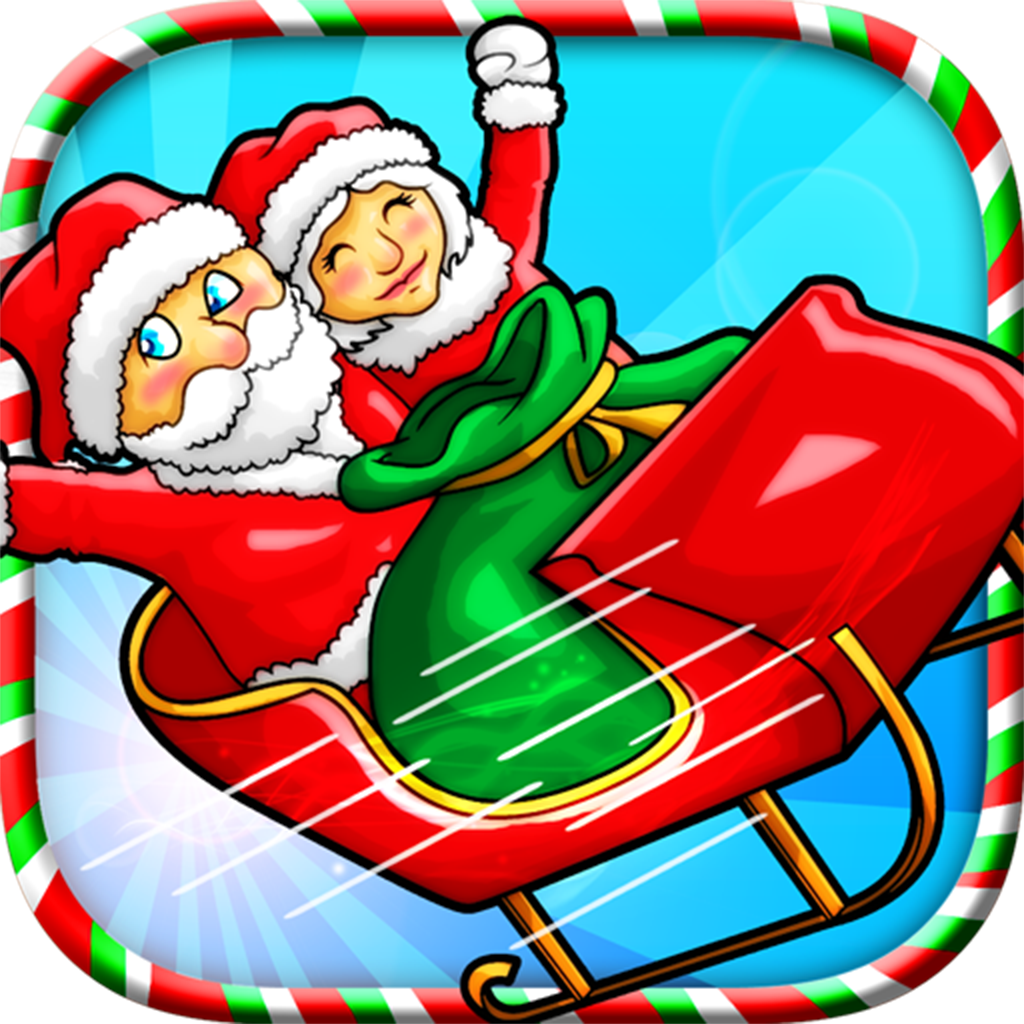 Santa & Mrs. Clause Ski Adventure - Best Action Racing Game icon