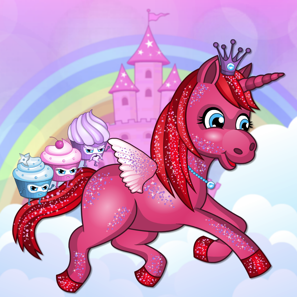 A Pretty Princess Unicorn Ninja Cupcake Clash FREE iOS App