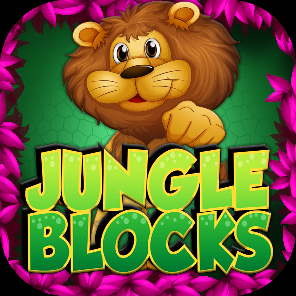 Awesome Jungle Blocks Pop - Swipe And Combine To Match Animal Emoji Cubes And Win! icon