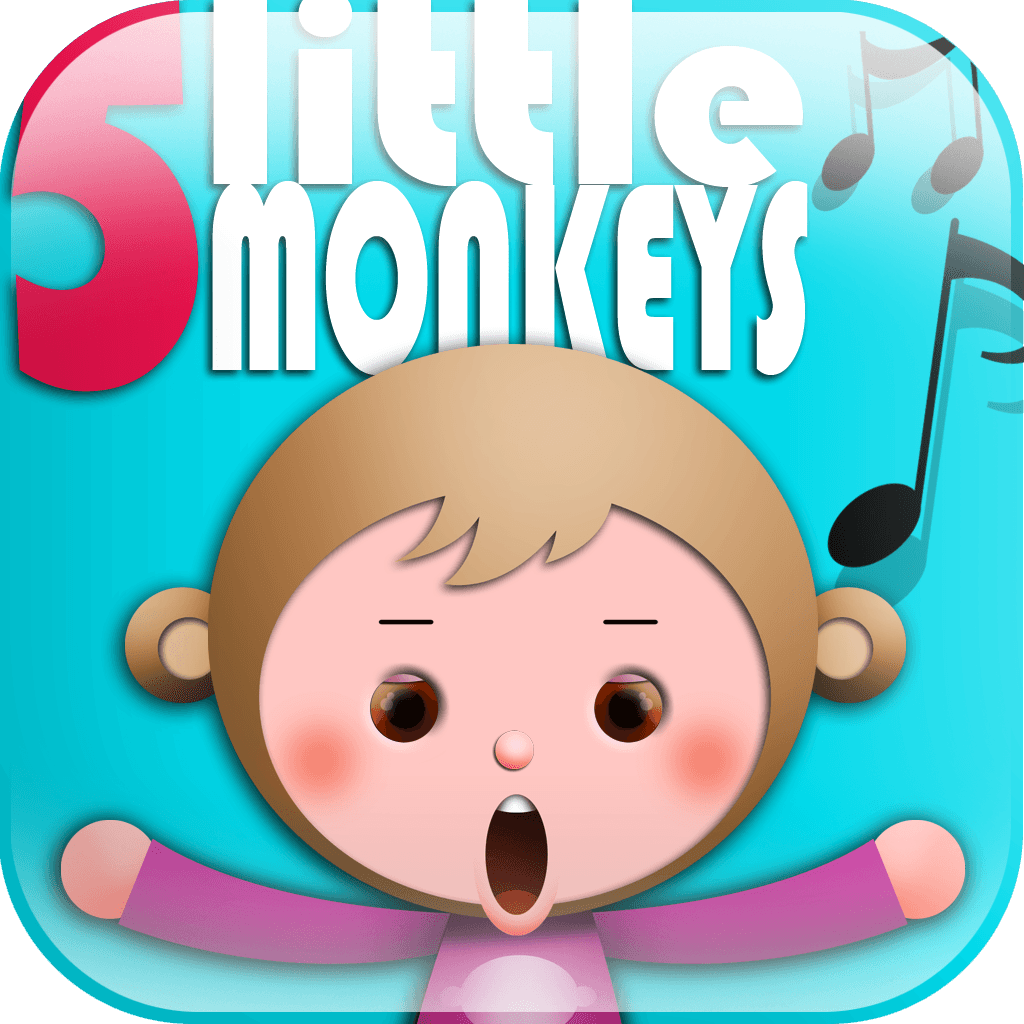 5 Little Monkeys jumping on the bed icon