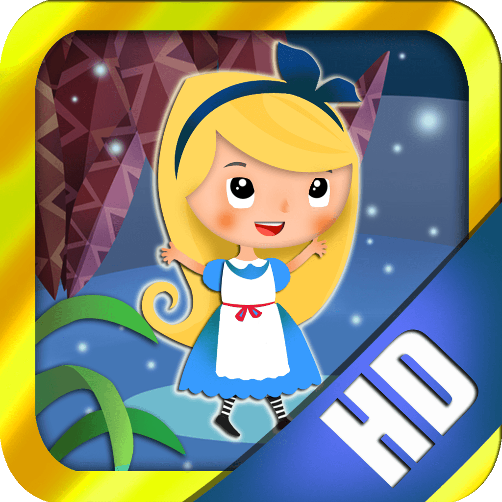 Alice In Wonderland HD - free interactive bedtime story for children icon