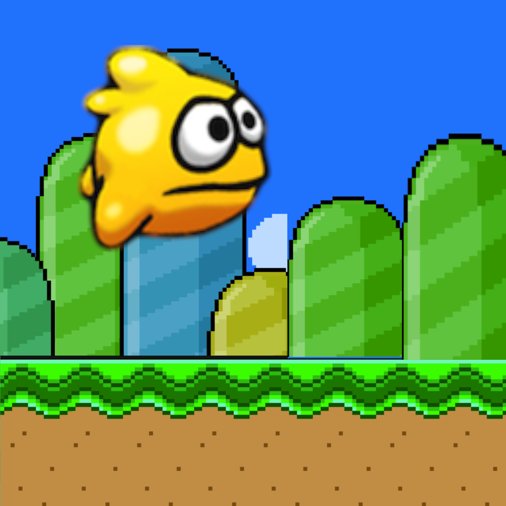Yellow Birdy Fish in Flappy City: A Splashy Flyer Bird Adventure Game