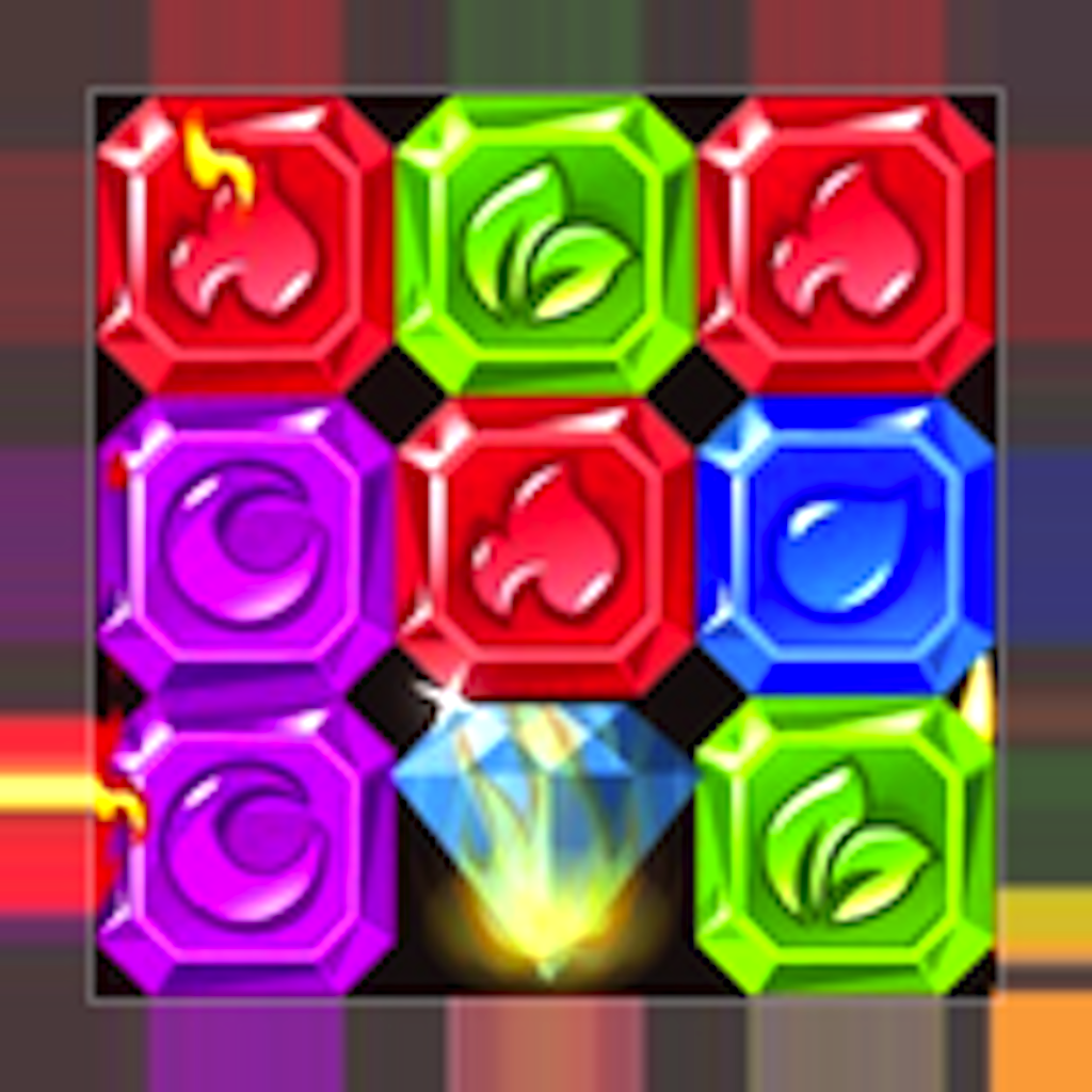 Jewel Gem Star Crush: Connect & Join Hexic Square Amber Ruby icon