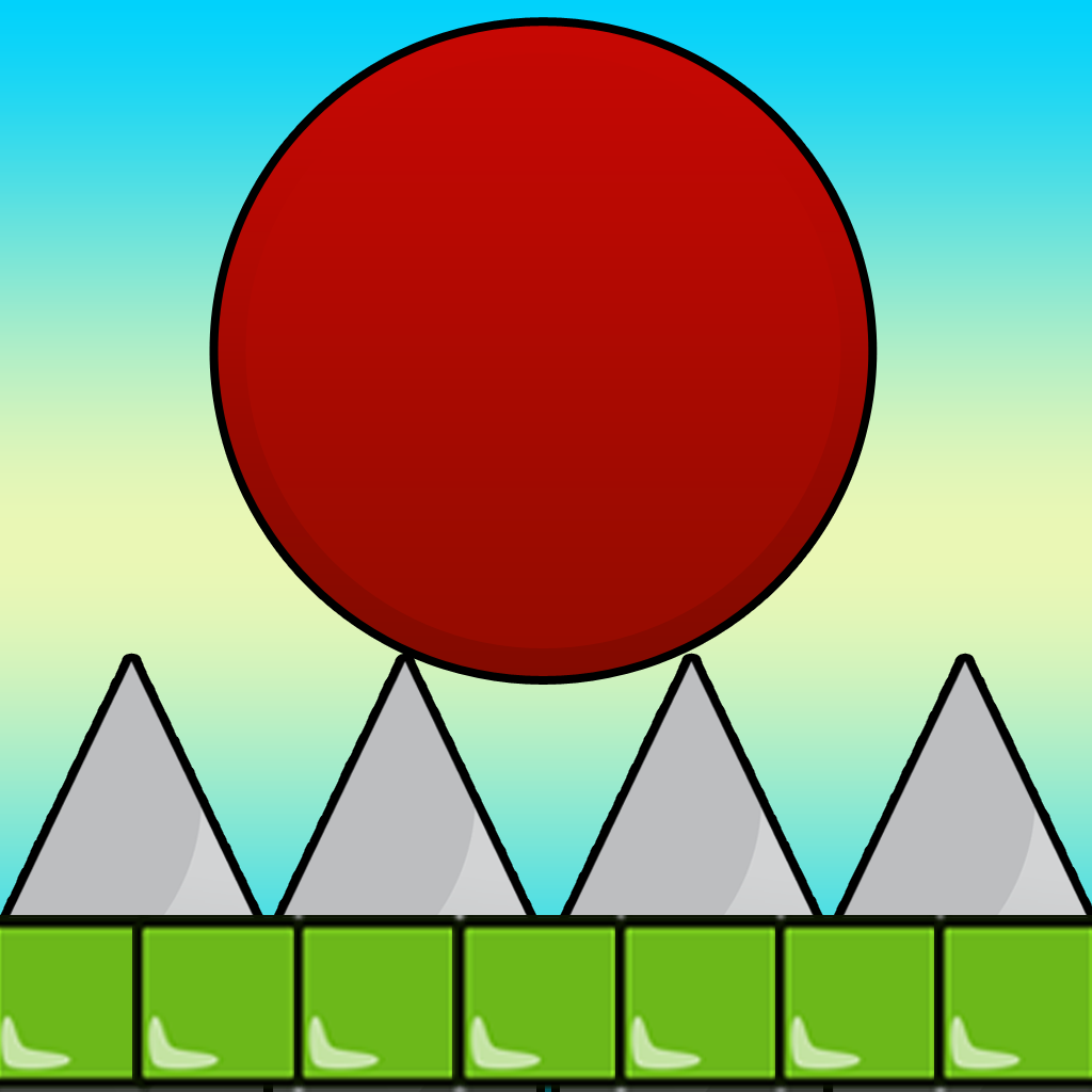 Avoid The Spikes In This Red Bally Bouncing Ball World icon