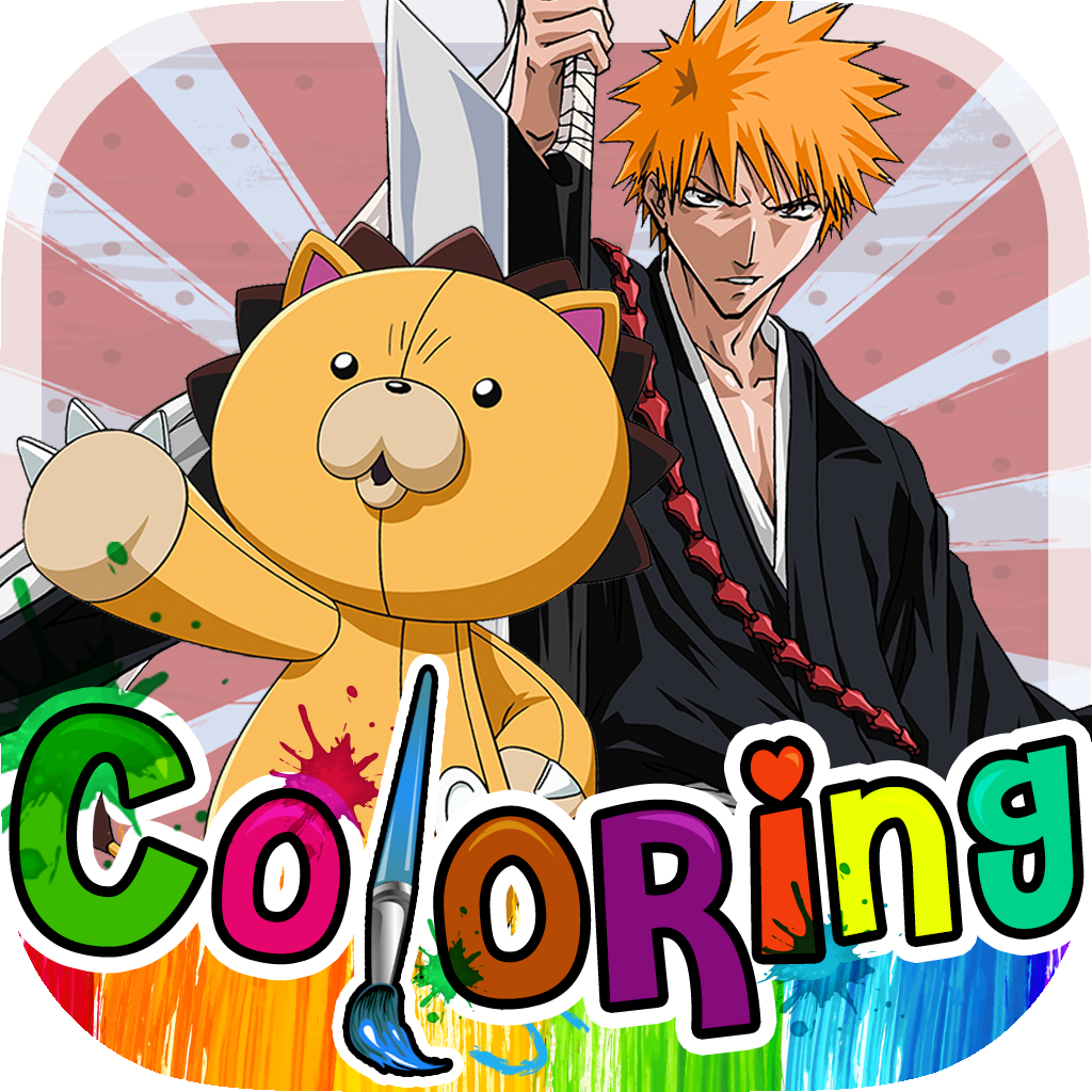 Coloring Anime & Manga Book : Collection Japanese Cartoon on Bleach For Kids