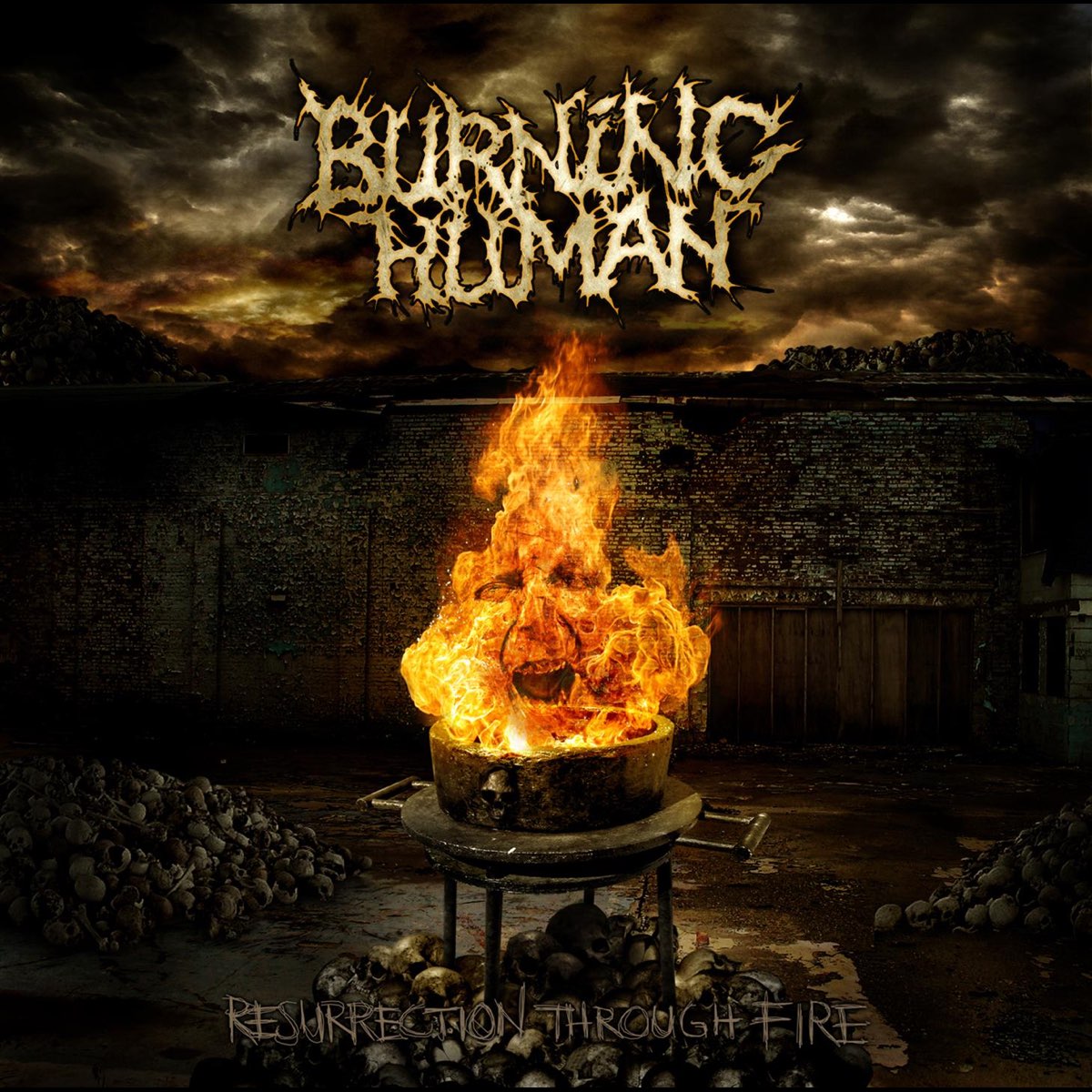 Burning human