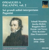 Paganini, N.: Violin Music, Vol. 2 (Heifetz, Kreisler, Menuhin, Ricci, Vecsey) (1930-1950) artwork