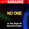 No One (In the Style of Maverick Sabre) [Karaoke Version] - Ameritz Audio Karaoke