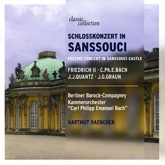 Festive Concert in Sanssouci Castle by Ulf Bjorlin, Cappella Coloniensis, Konrad Hunteler, Walter Heinz Bernstein, Eberhard Palm, Hartmut Haenchen, Carl Philipp Emanuel Bach Chamber Orchestra, Rundfunk-Sinfonieorchester Berlin, Christine Schornsheim, Roland Munch, Eckart Haupt, Dresden Baroque Soloists, Hans-Martin Linde, Berliner Barock-Compagney, Berlin Radio Symphony Orchestra, Caspar Richter, Encarnacion Vazquez, Johannes Goritzki, German Chamber Academy, Dorothea Wirtz, Lourdes Ambriz & Cantica Nova Chamber Choir album reviews, ratings, credits