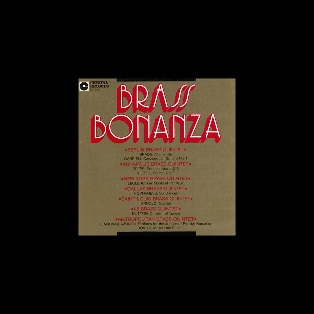 ‎Brass Bonanza by Metropolitan Brass Quintet, Berlin Brass Quintet