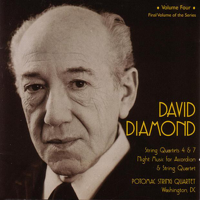 Potomac String Quartet - David Diamond: String Quartets, Vol. 4 - Nos. 4 & 7, Night Music for Accordian & String Quartet artwork