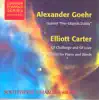 Goehr: 5 Objects Darkly - Carter: Of Challenge and of Love album lyrics, reviews, download