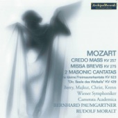 Wolfgang Amadeus Mozart: Credo Mass, KV. 257, Missa Brevis, KV.  275, 2 Masonic Cantatas artwork