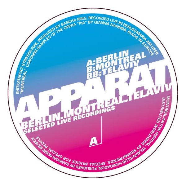 Berlin, Montreal, Tel Aviv - EP - Apparat