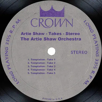 Temptation - EP - Artie Shaw Temptation - EP - Artie Shaw