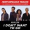 I Don't Want to Go (Performance Track In Key of E-Gb With Background Vocals) artwork