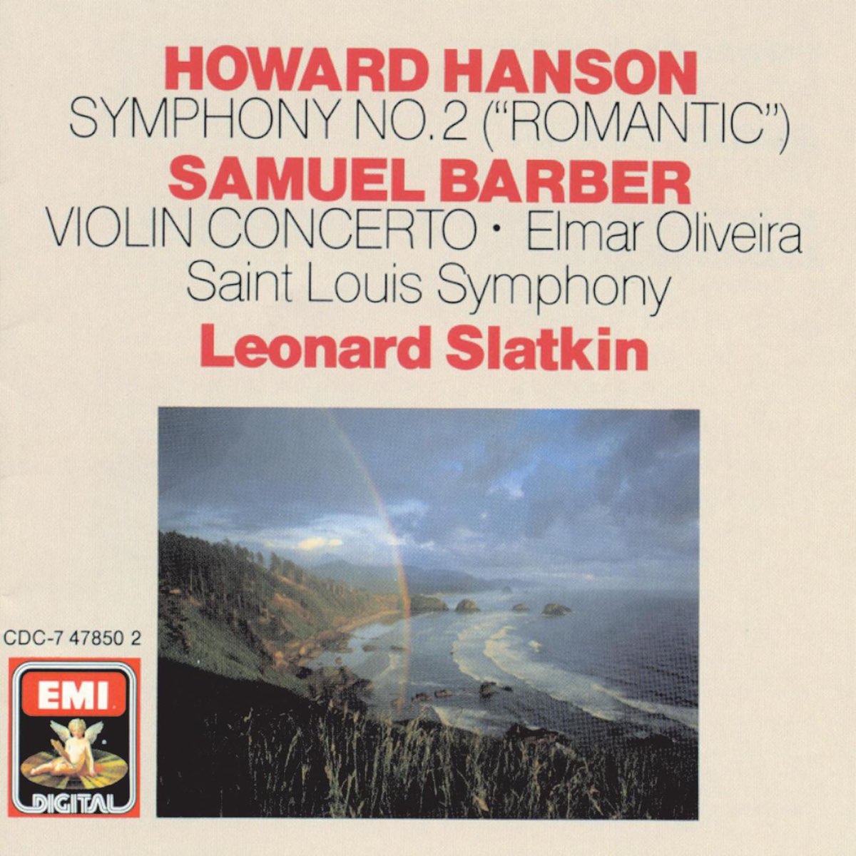 ‎Hanson: Symphony No. 2 - Barber: Violin Concerto By Leonard Slatkin ...