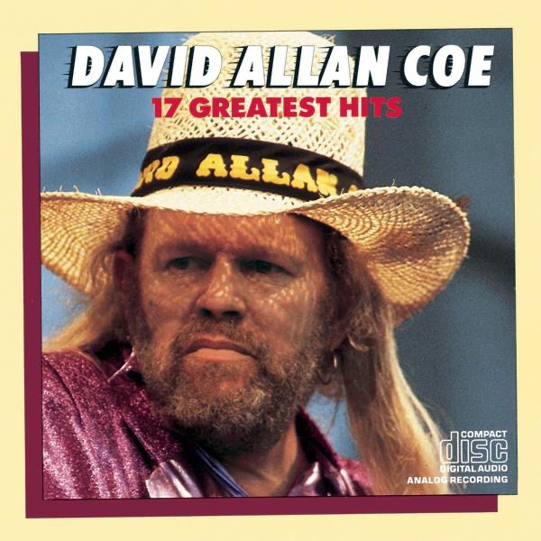 David Allan Coe 17 Greatest Hits Album Cover