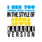 I See You (Theme from Avatar) [In the Style of Leona Lewis] [Karaoke Version] artwork