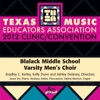 2012 Texas Music Educators Association (TMEA): Blalack Middle School Varsity Men's Choir