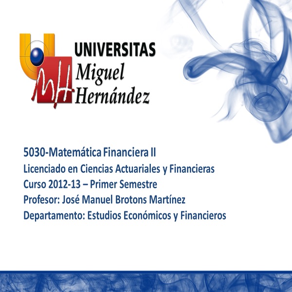Matemática Financiera II (umh5030) Curso 2012 - 2013 cover
