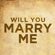 Will You Marry Me - Will You Say Yes