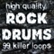 Funky Rock Drum Loop 90 Bpm 6 Fills - High Quality Rock Drums lyrics