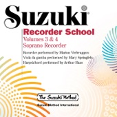 Suzuki Recorder School, Vols. 3 & 4 (Soprano Recorder) artwork