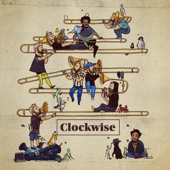 Cover artwork for Clockwise (feat. Nick Row)