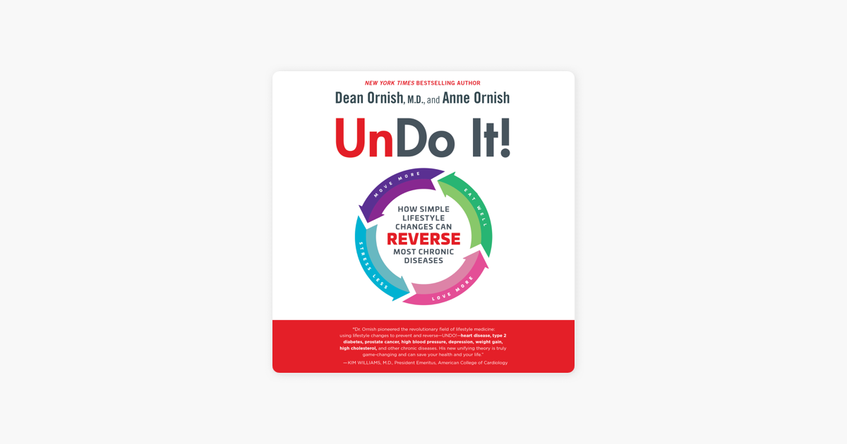 Undo It!: How Simple Lifestyle Changes Can Reverse Most Chronic Diseases (Unabridged) - Dean Ornish, M.D. & Anne Ornish Undo It!: How Simple Lifestyle Changes Can Reverse Most Chronic Diseases (Unabridged) - Dean Ornish, M.D. & Anne Ornish