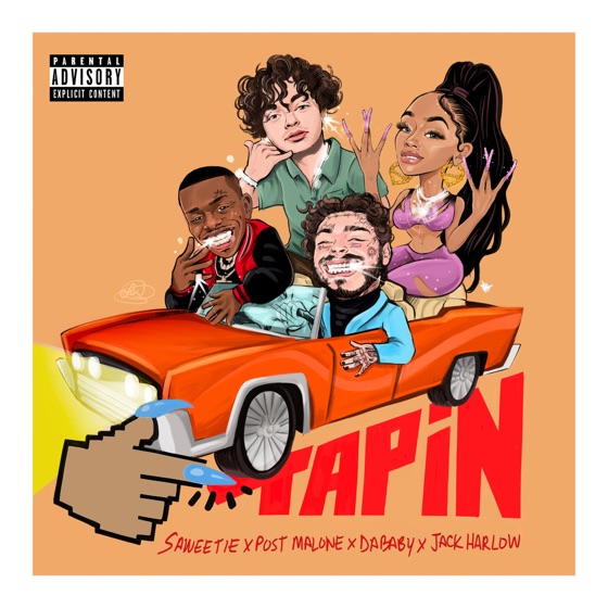 Cover artwork for Tap In (feat. Post Malone, DaBaby & Jack Harlow)