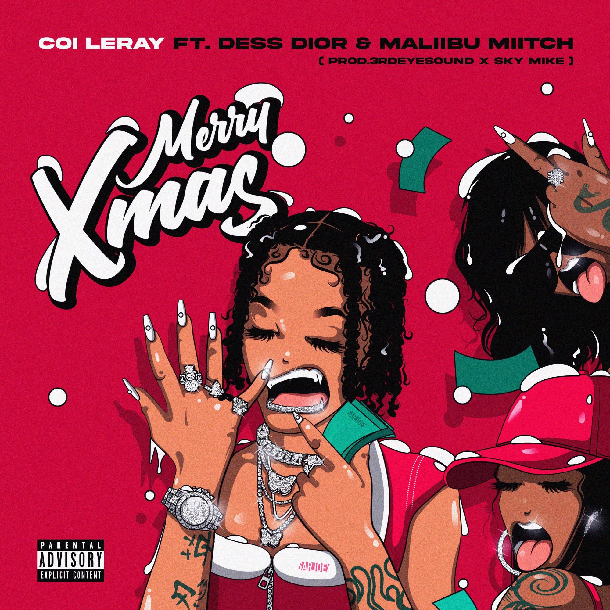 Coi Leray, Maliibu Miitch & Dess Dior - Merry Xmas - Single