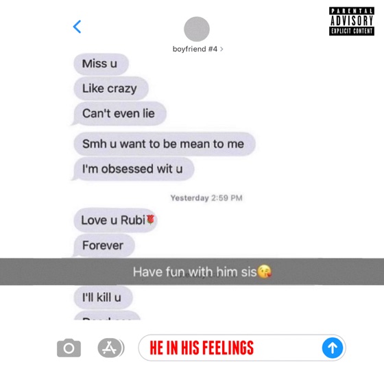 Cover artwork for He in His Feelings