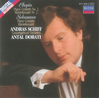 András Schiff, Royal Concertgebouw Orchestra & Antal Doráti - Chopin: Piano Concerto No. 2 - Schumann: Piano Concerto artwork