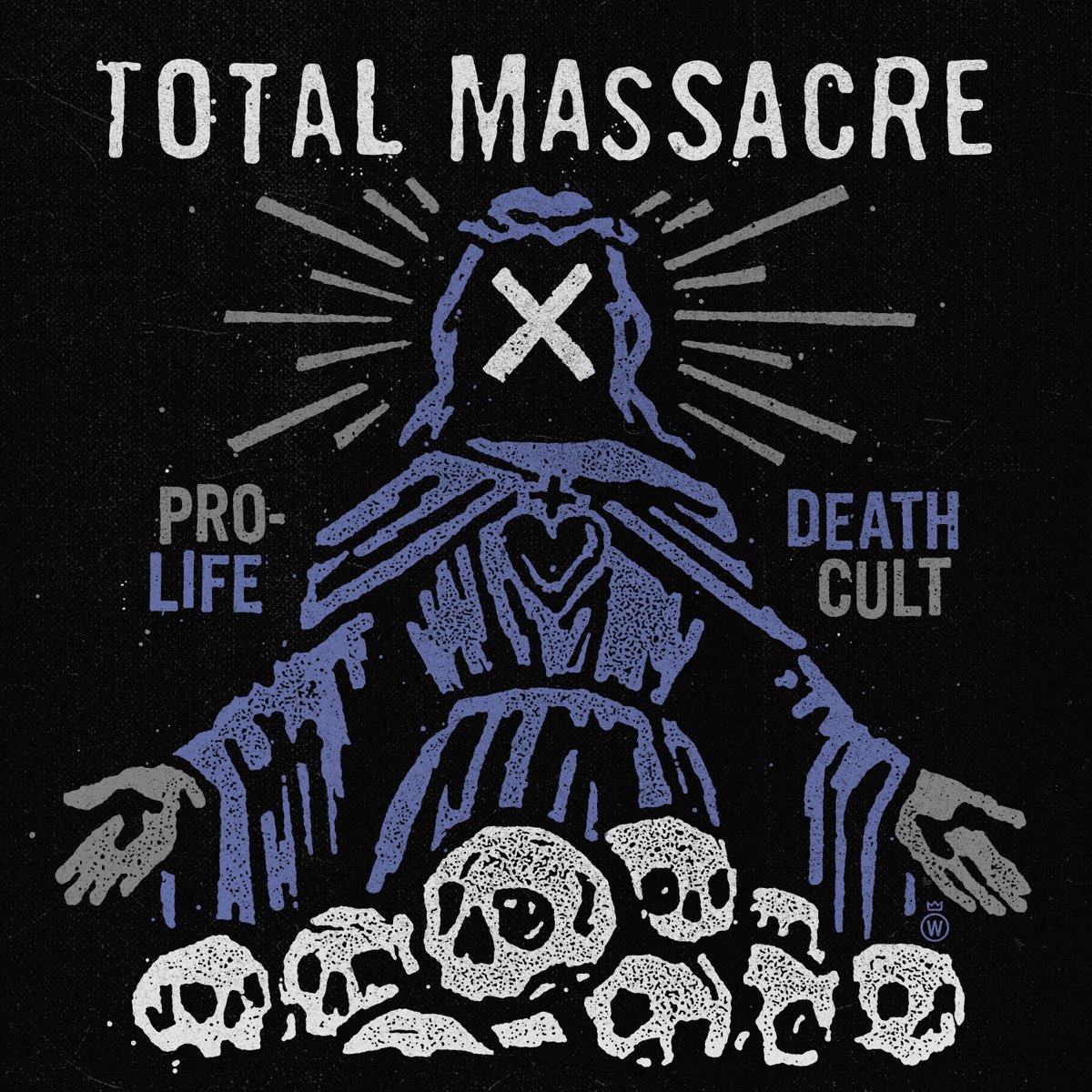 Total carnage. Dead Cult. Life is Death. Death and Life наклейка на одежду.