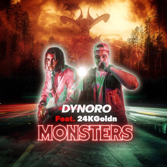Cover artwork for Monsters (feat. 24kGoldn)