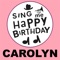 Happy Birthday Carolyn - Sing Me Happy Birthday lyrics