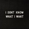 I Don't Know What I Want artwork