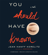 Jean Hanff Korelitz - You Should Have Known