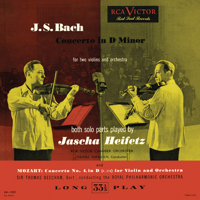 Jascha Heifetz - Bach: Concerto for Two Violins in D Minor, BWV 1043 - Mozart: Violin Concerto No. 4 in D Major, K. 218 artwork