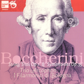 Boccherini: String Trios, Op. 1 & Symphonies, Op. 35 - Trio Arcophon, I Filarmonici di Bologna & Angelo Ephrikian