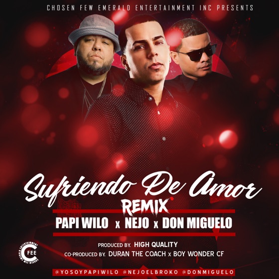Cover artwork for Sufriendo de Amor (Remix)