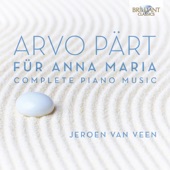 Arvo Pärt: Für Anna Maria, Complete Piano Music artwork
