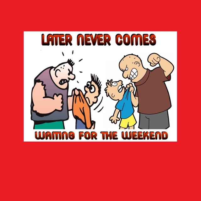 Later Never Comes Waiting for the Weekend Album Cover